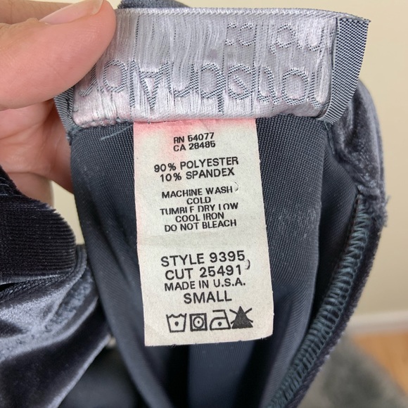 Vintage Carol Anderson Gray Blue Velvet Overalls - Picture 7 of 7